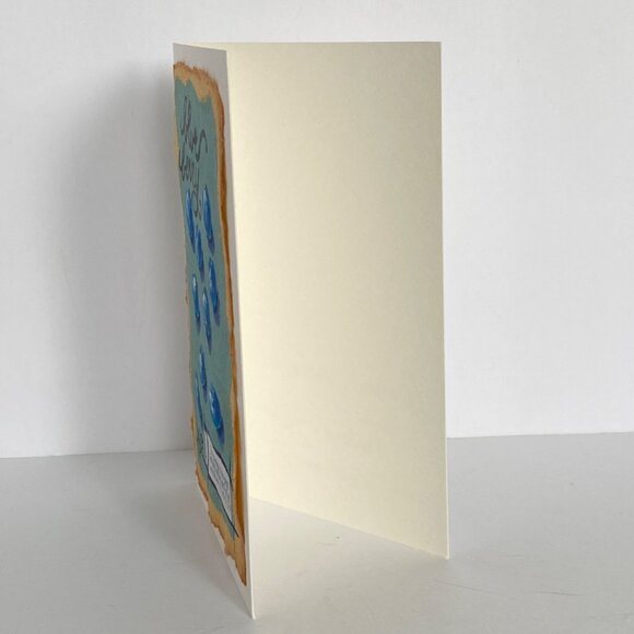 Blueberries Collage Art Handmade Original Blank Greeting Card and Envelope - Picture 3 of 5